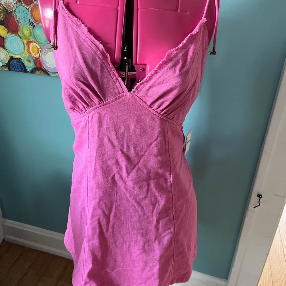 Pink NWT Free People dress with tiny bells